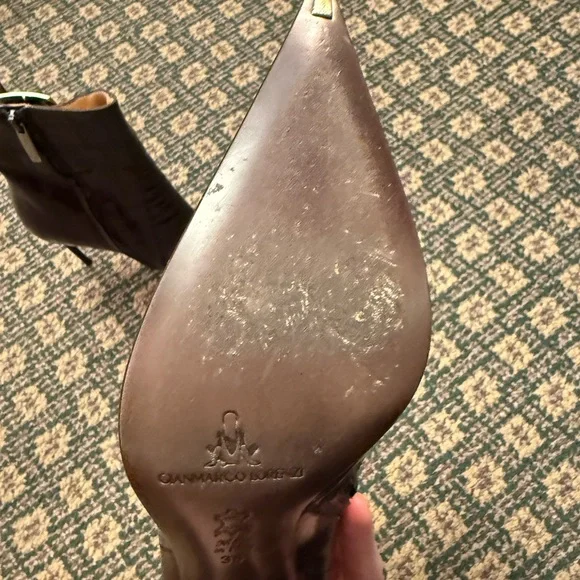 Gianmarco Lorenzi Burgundy Heeled Boots - Picture 5 of 6